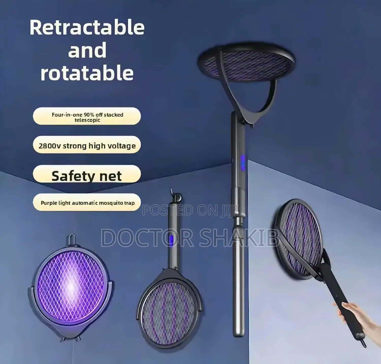 Rechargeable Electric Mosquito Swatter Racket