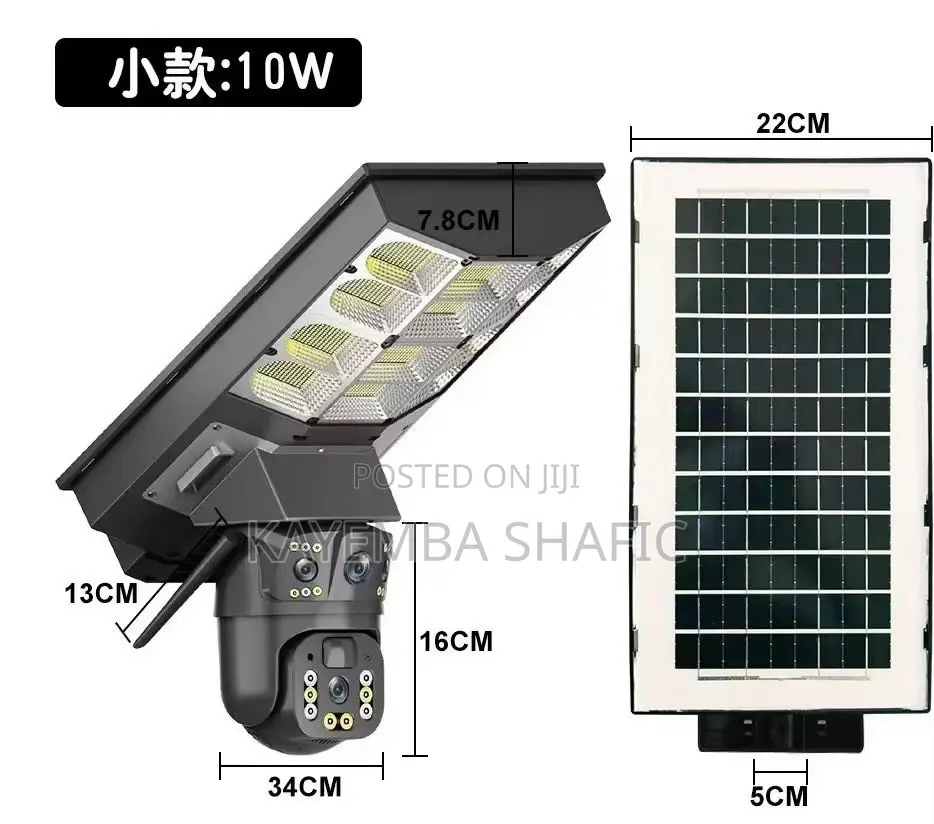 V380 Pro AI Solar Street Camera Outdoor Waterproof 2-in-1