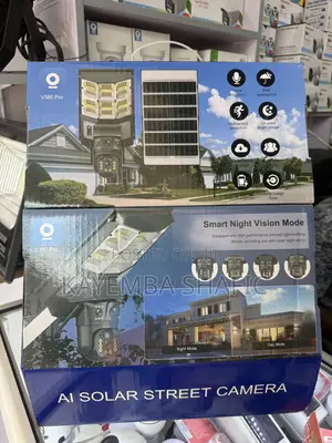 V380 Pro AI Solar Street Camera Outdoor Waterproof 2-in-1