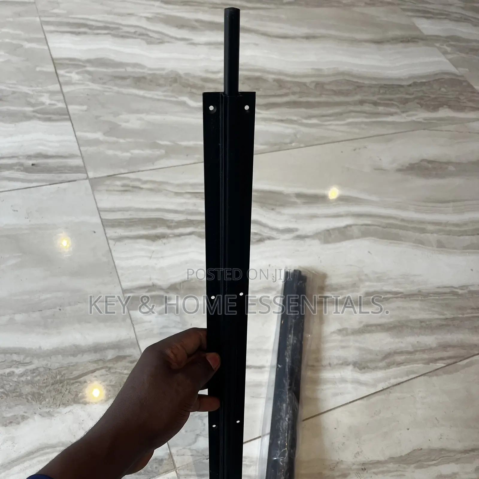 Heavy-Duty Black Security Door Bolt 