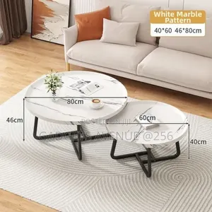 Modern Walnut-Finish Round Nesting Coffee Table Set