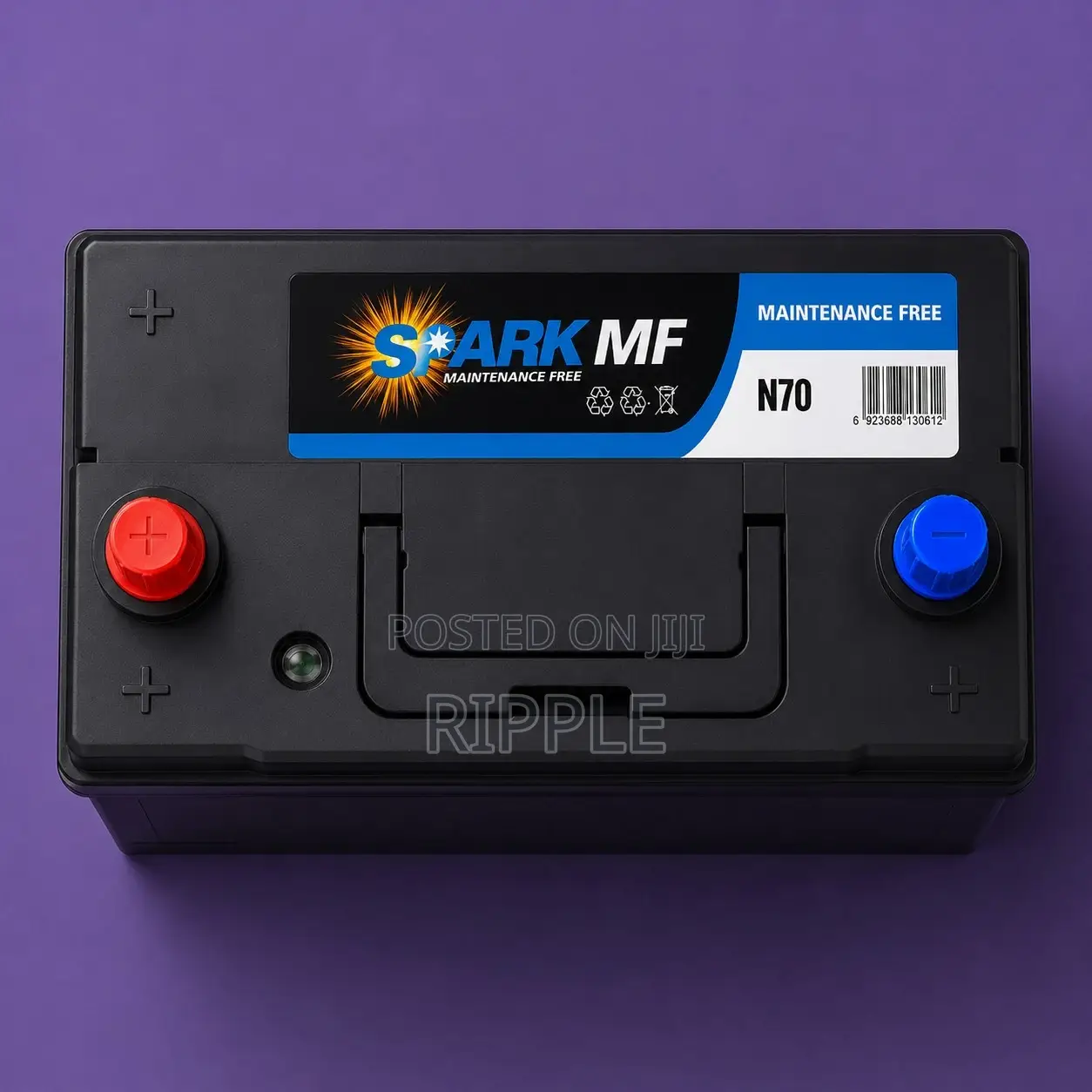 70Ah Spark N70MF 417CCA Maintenance Free Car Battery 12V