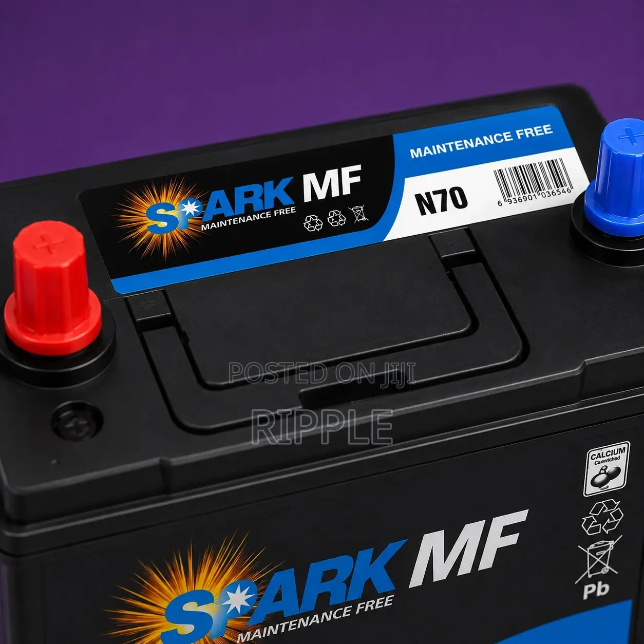 70Ah Spark N70MF 417CCA Maintenance Free Car Battery 12V