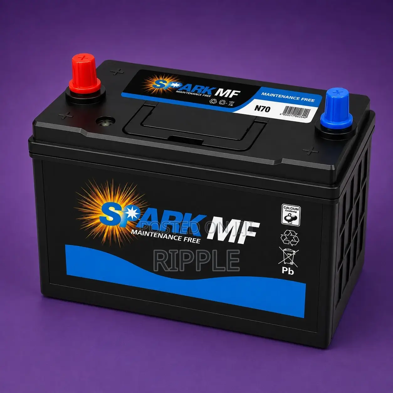 70Ah Spark N70MF 417CCA Maintenance Free Car Battery 12V