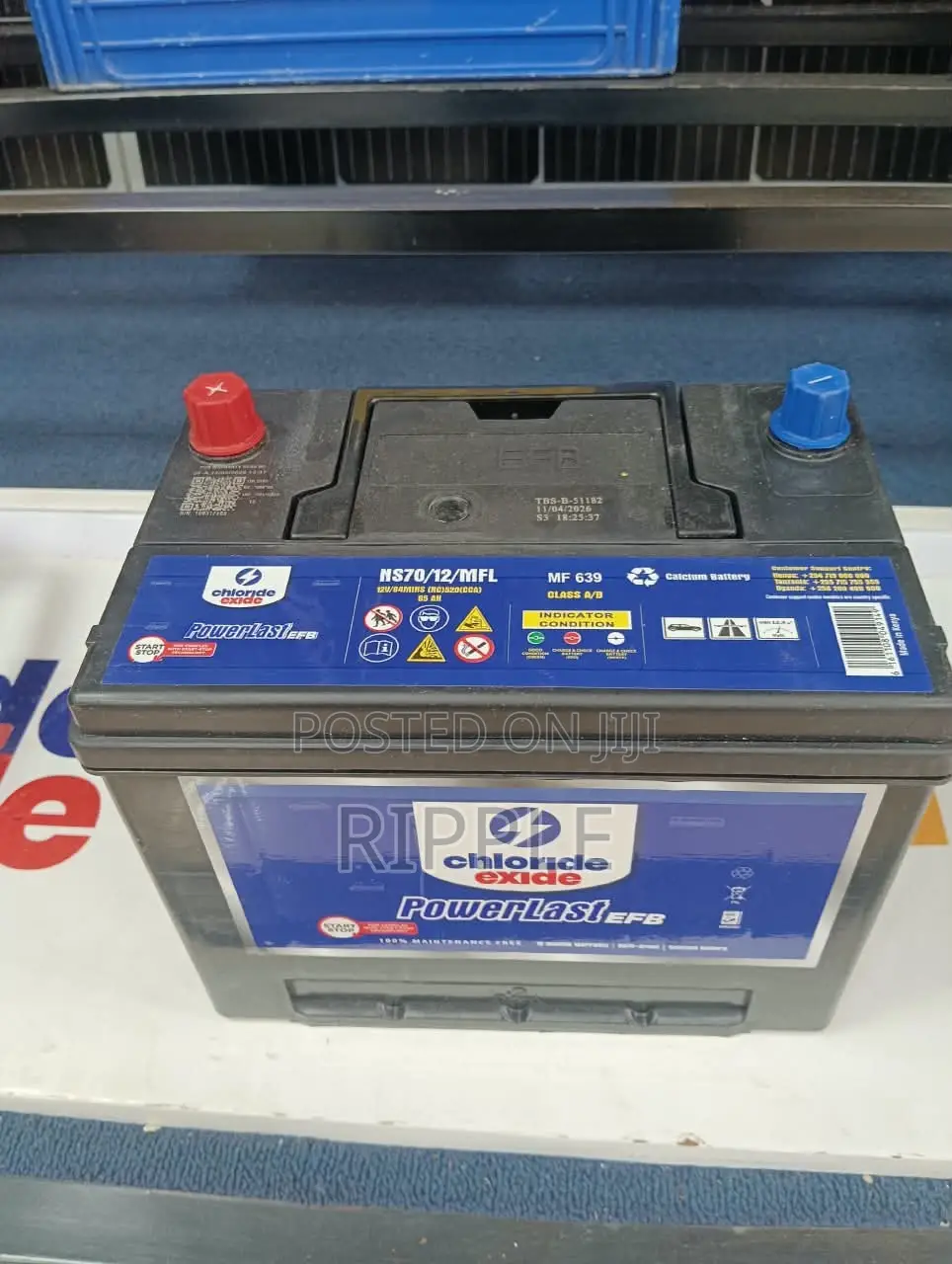 70Ah Chloride Exide PowerLast NS70MF EFB 520CCA Start-Stop Battery 12V