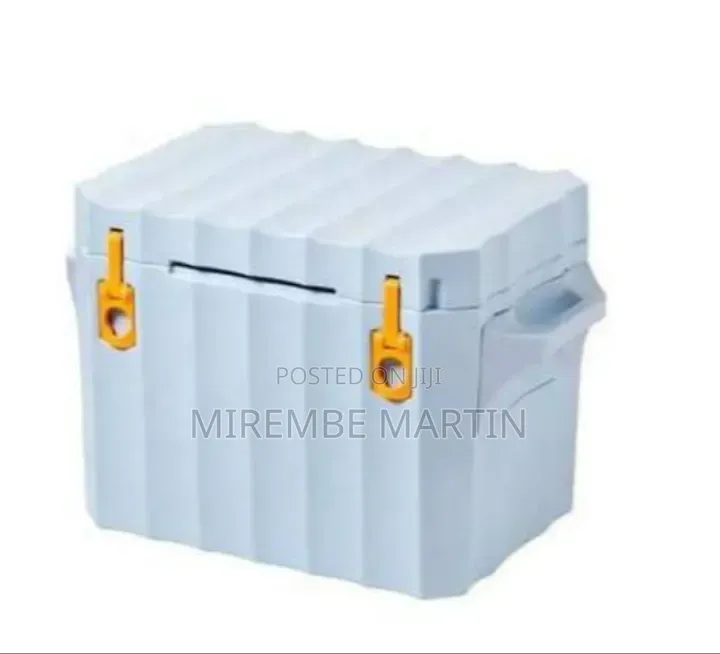Heavy-Duty Rolling Cooler Box With Telescopic Handle