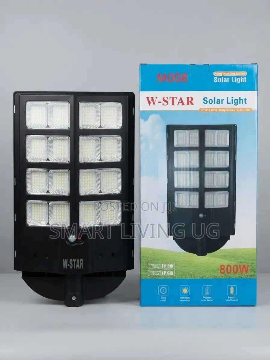 W-Star 800W Solar Street Light With Remote Control & Motion Sensor