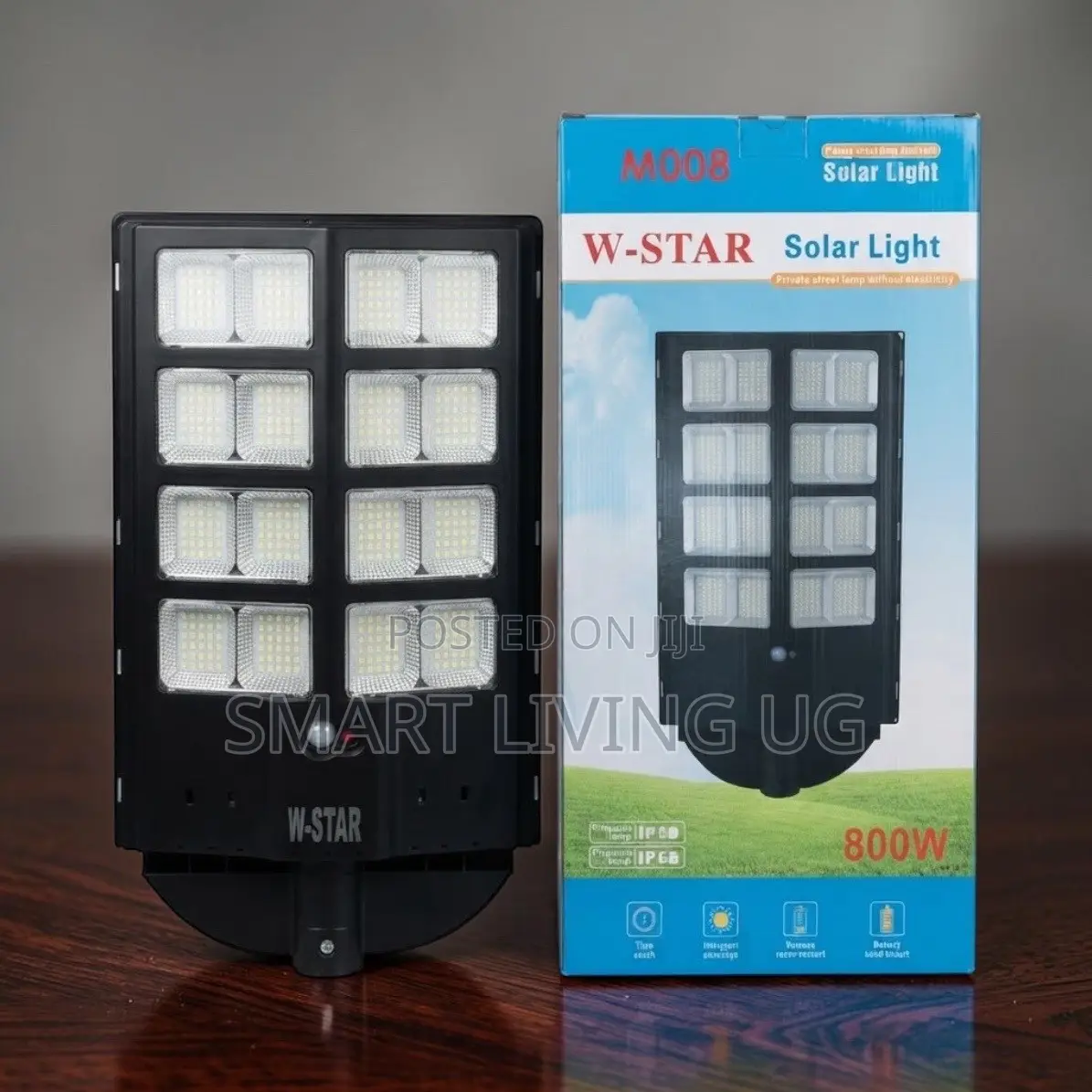 W-Star M008 800W Outdoor Solar Powered Street Light With Smart Sensor