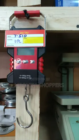 50kg/5g Waterproof Digital Hanging Scale - LCD Mini Hook Scale