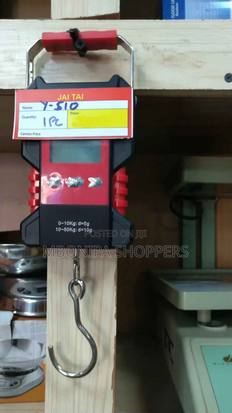 50kg/5g Waterproof Digital Hanging Scale - LCD Mini Hook Scale