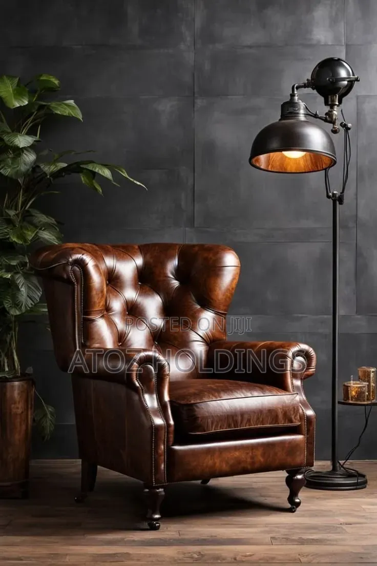 Sofas/Victoria Leather Winged Sofa Couches in Any Colour 600,000/-
