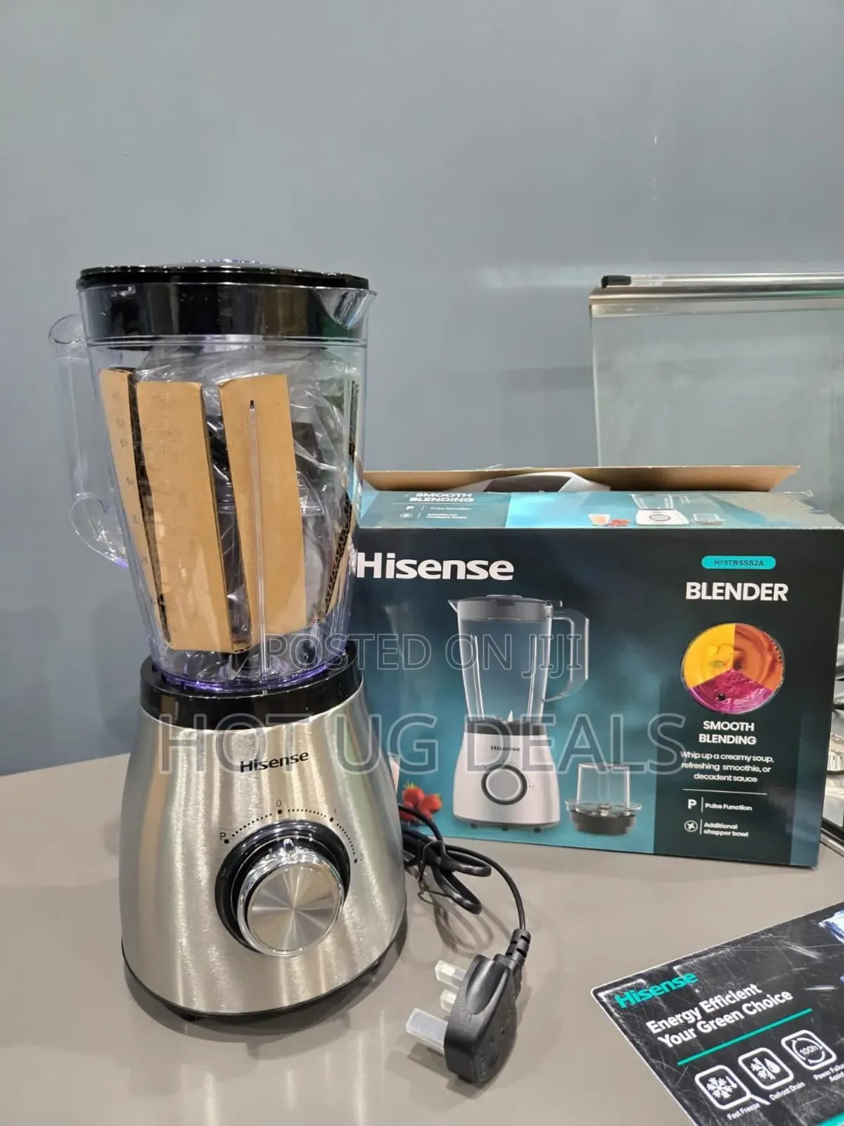 Hisense 1.5L 2-in-1 Blender Grinder (500W) – Stainless Steel Finish
