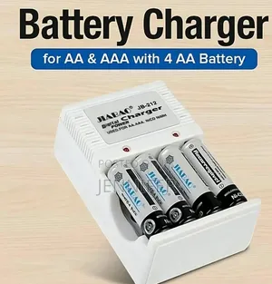 AA/AAA Battery Charger + Set of Batteries - 4 Pieces
