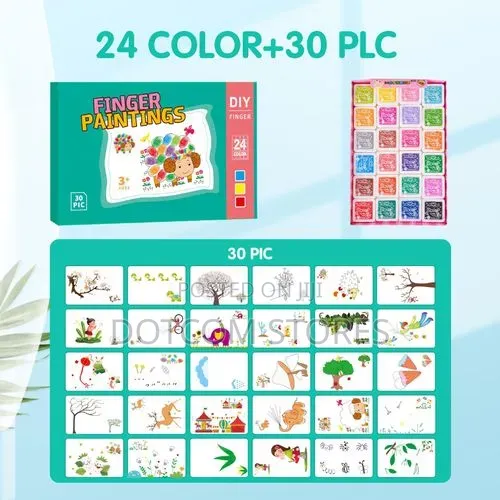 STY 24 Colors Children's Finger Paint Kids Finger Drawing Set