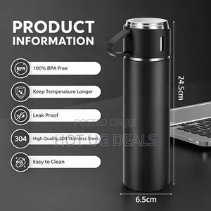 500ml Stainless Steel Vacuum Insulated Thermos Bottle With Cup