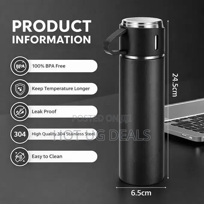 500ml Stainless Steel Vacuum Insulated Thermos Bottle With Cup