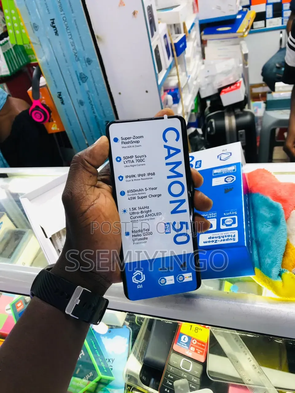 New Tecno Camon 50 Pro 256 GB Black