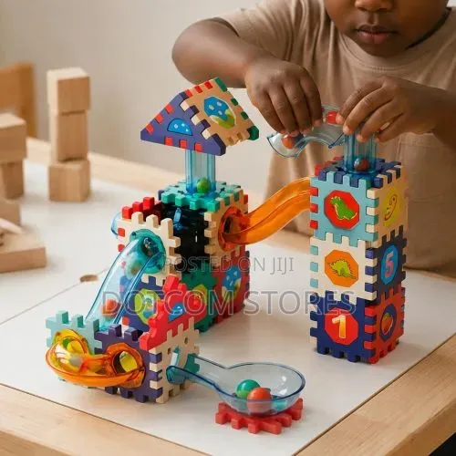 60 Pieces Children's Rolling Ball Block Set
