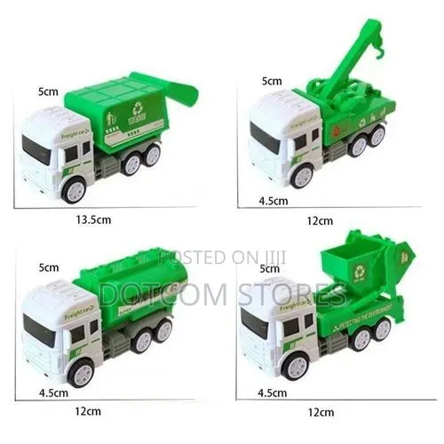 A Set of Small Toy Trucks for Kids