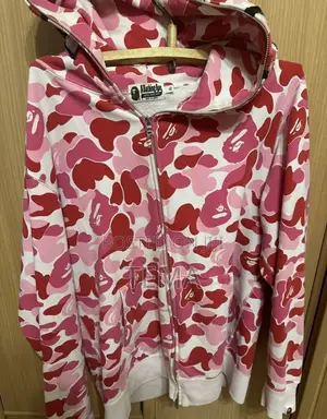 BAPE Shark Full Zip Hoodie Pink.
