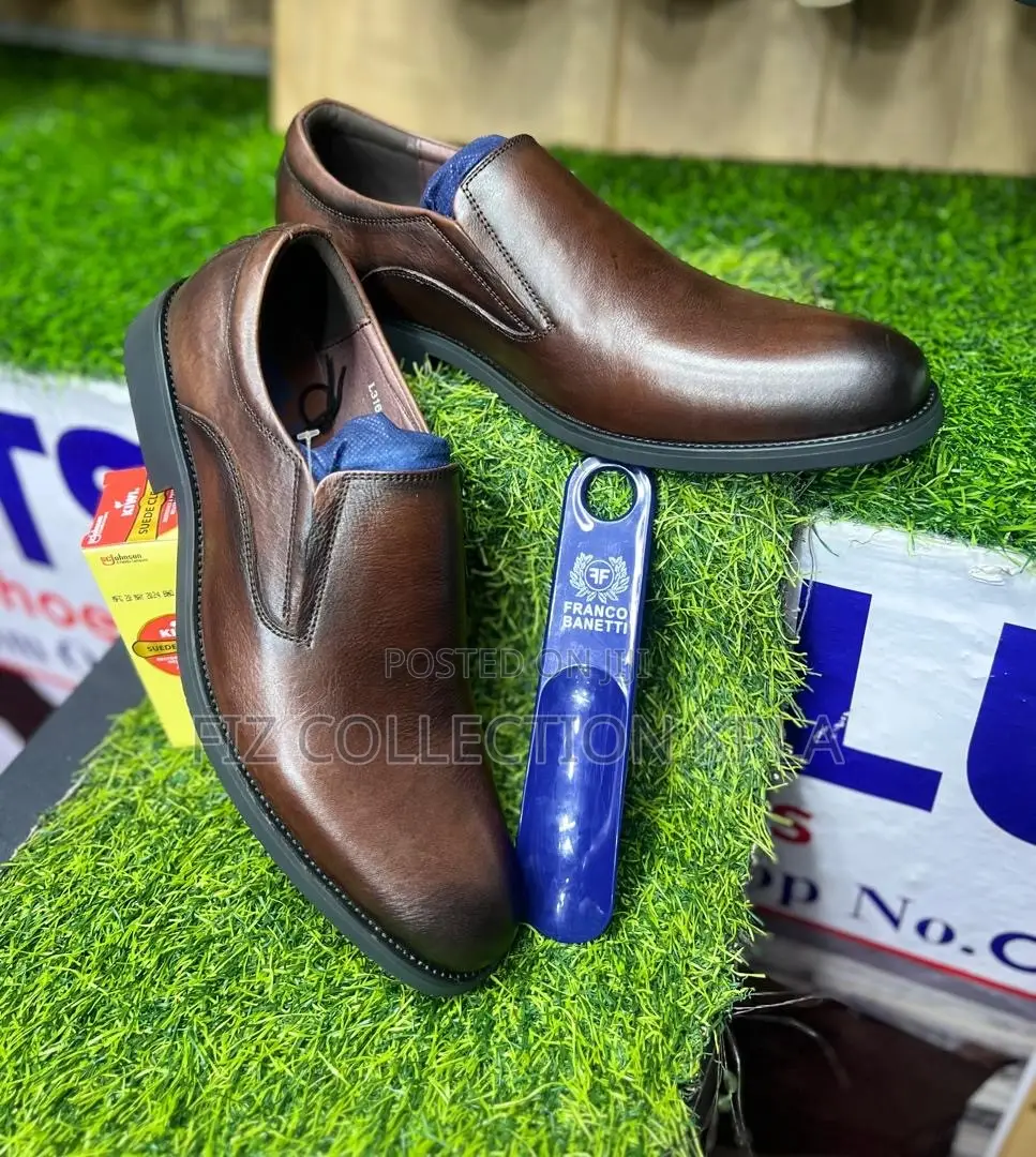 Franco Banate Bravello Dark Brown Men’s Leather Slip-on Shoes