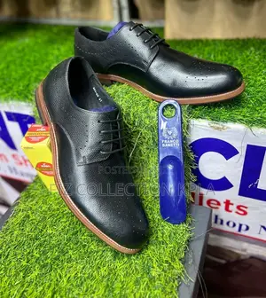 Men’s Franco Banate Corvello Black Textured Leather Brogue Derby Shoes