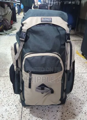 Khaki Outdoor Hiking Camping Backpack Bag