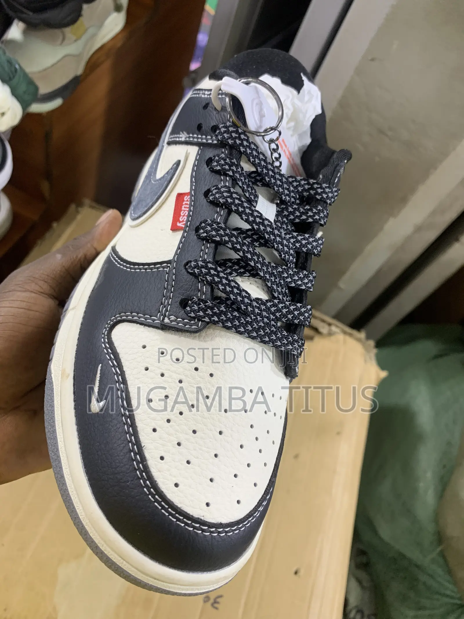 Air Jordan 1 Joe 1 Stussy Joint Beige and Black Stitching