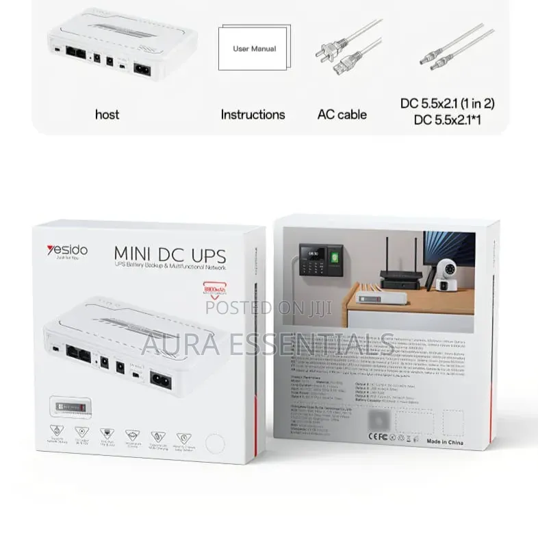 Yesido Mini DC UPS (Model YP74K / YP74E)