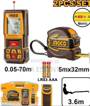 INGCO Laser Distance Detector Combo Kit
