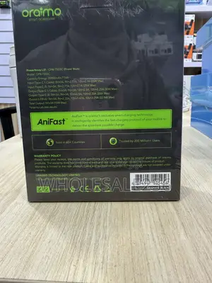 Oraimo PowerNova L21 PowerBank 20000mAh With 30W FastCharger, Portable