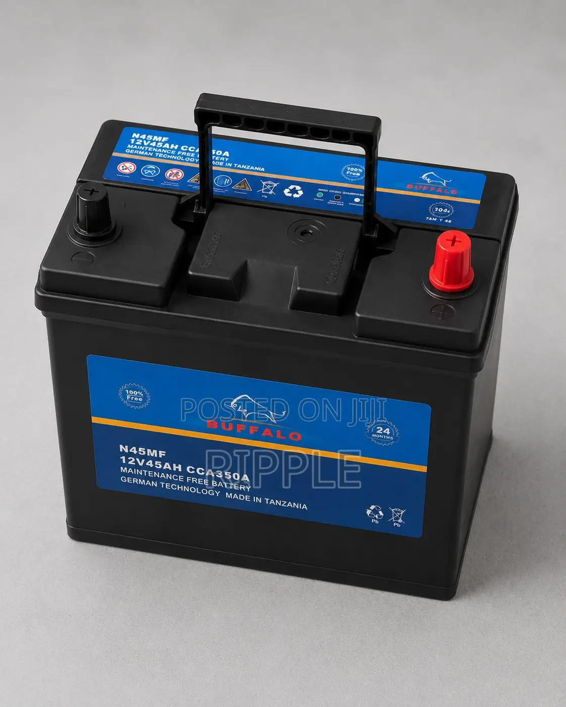 45Ah Buffalo N45 360CCA Maintenance Free Car Battery 12V