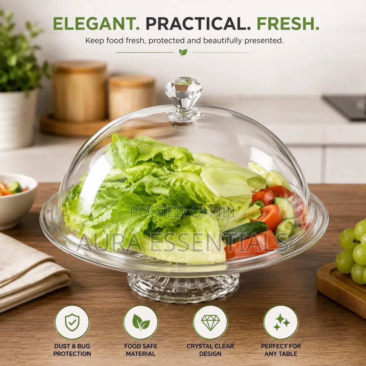 Clear Acrylic Dome Food Cover