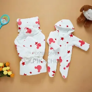 Baby Shawl and Warm Overall Set