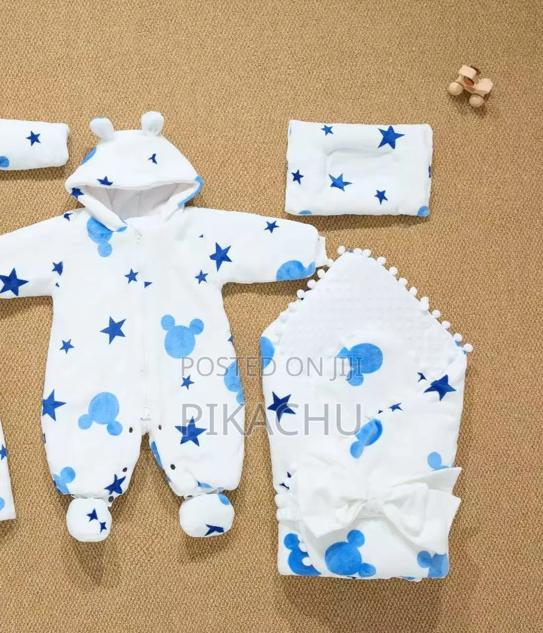 Baby Shawl and Warm Overall Set