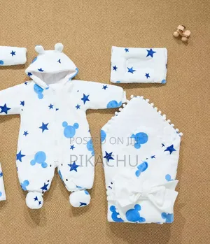 Baby Shawl and Warm Overall Set