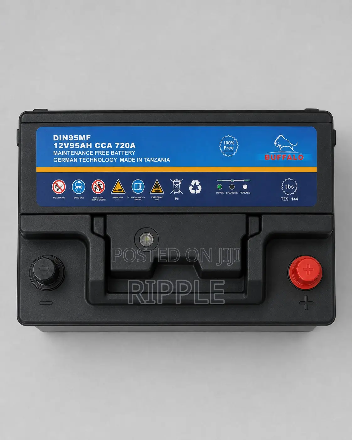 95Ah Buffalo DIN95 720CCA Maintenance Free Car Battery 12V