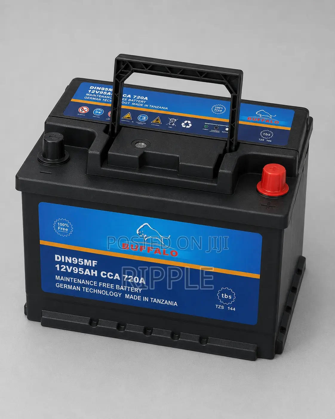 95Ah Buffalo DIN95 720CCA Maintenance Free Car Battery 12V