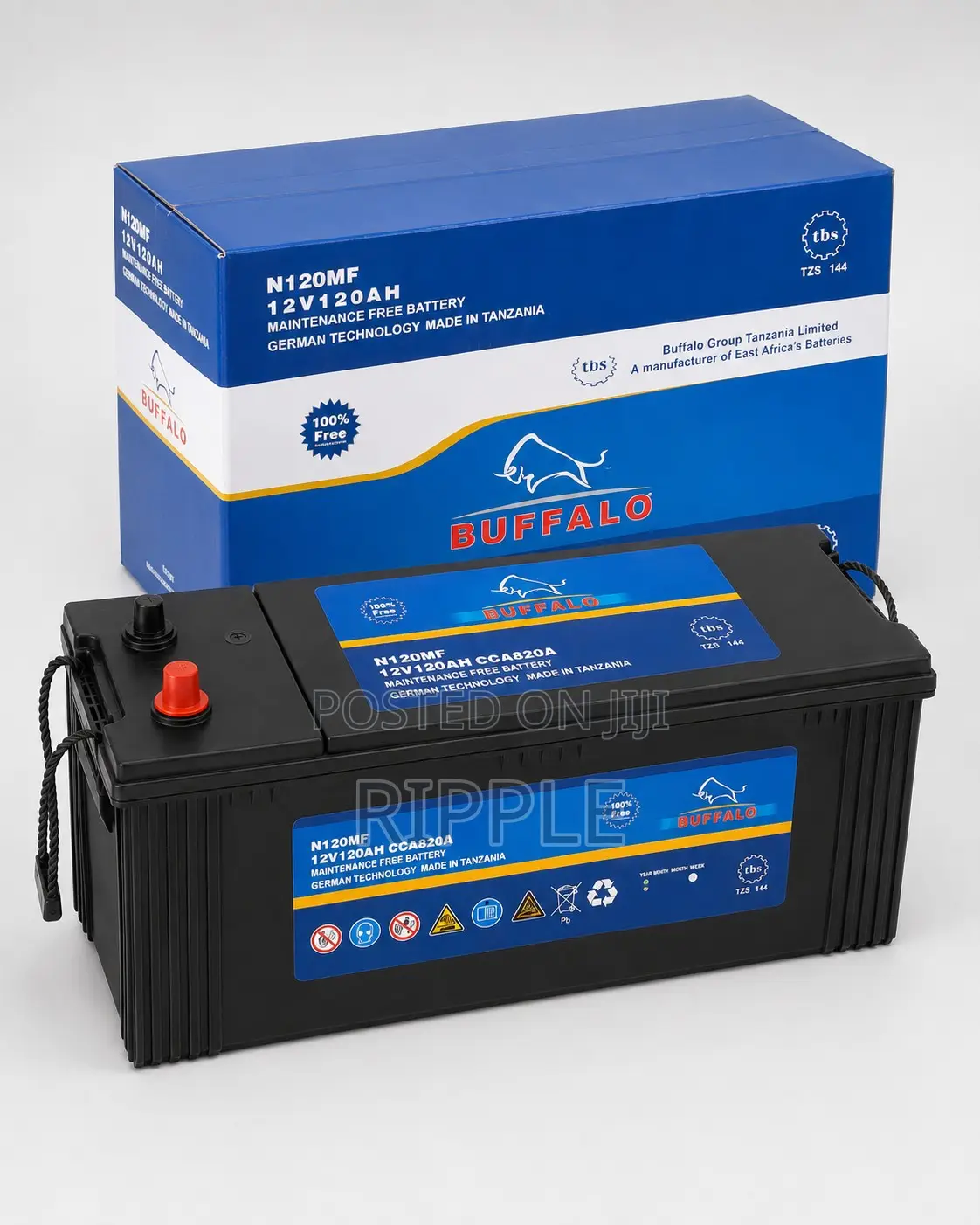 120Ah Buffalo N120 Maintenance Free Car Battery 12V