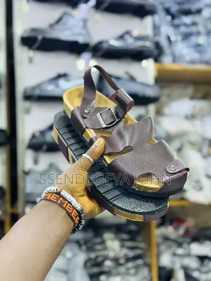 Leather Cork-Sole Comfort Sandals