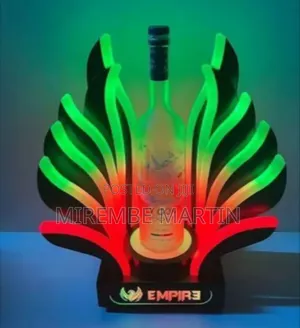 Luxury LED Illuminated Bottle Display Stand - "Empire Wings" Design