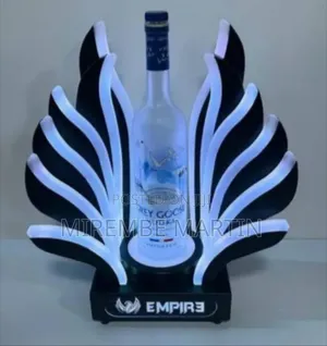 Luxury LED Illuminated Bottle Display Stand - "Empire Wings" Design
