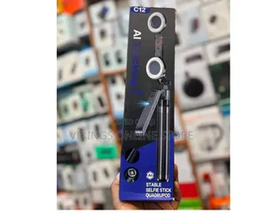 C12 AI Tracking Selfie Stick Quadrupod That Extends Up to 1.8 Meters