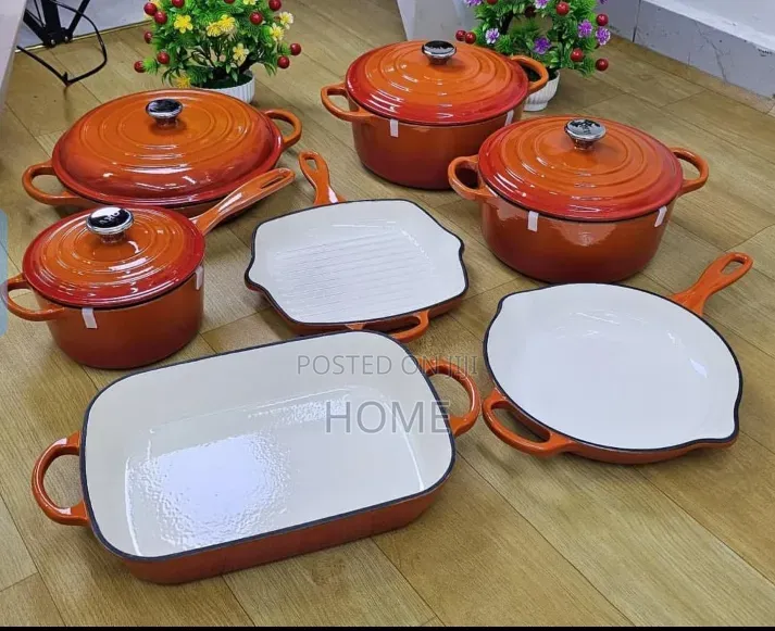 7pcs Cast Iron Cookware Dishes