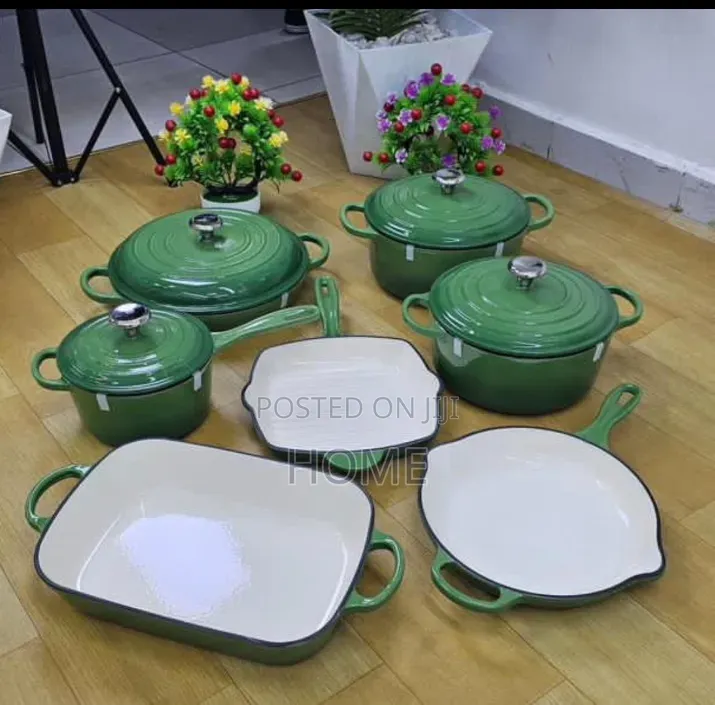 7pcs Cast Iron Cookware Dishes