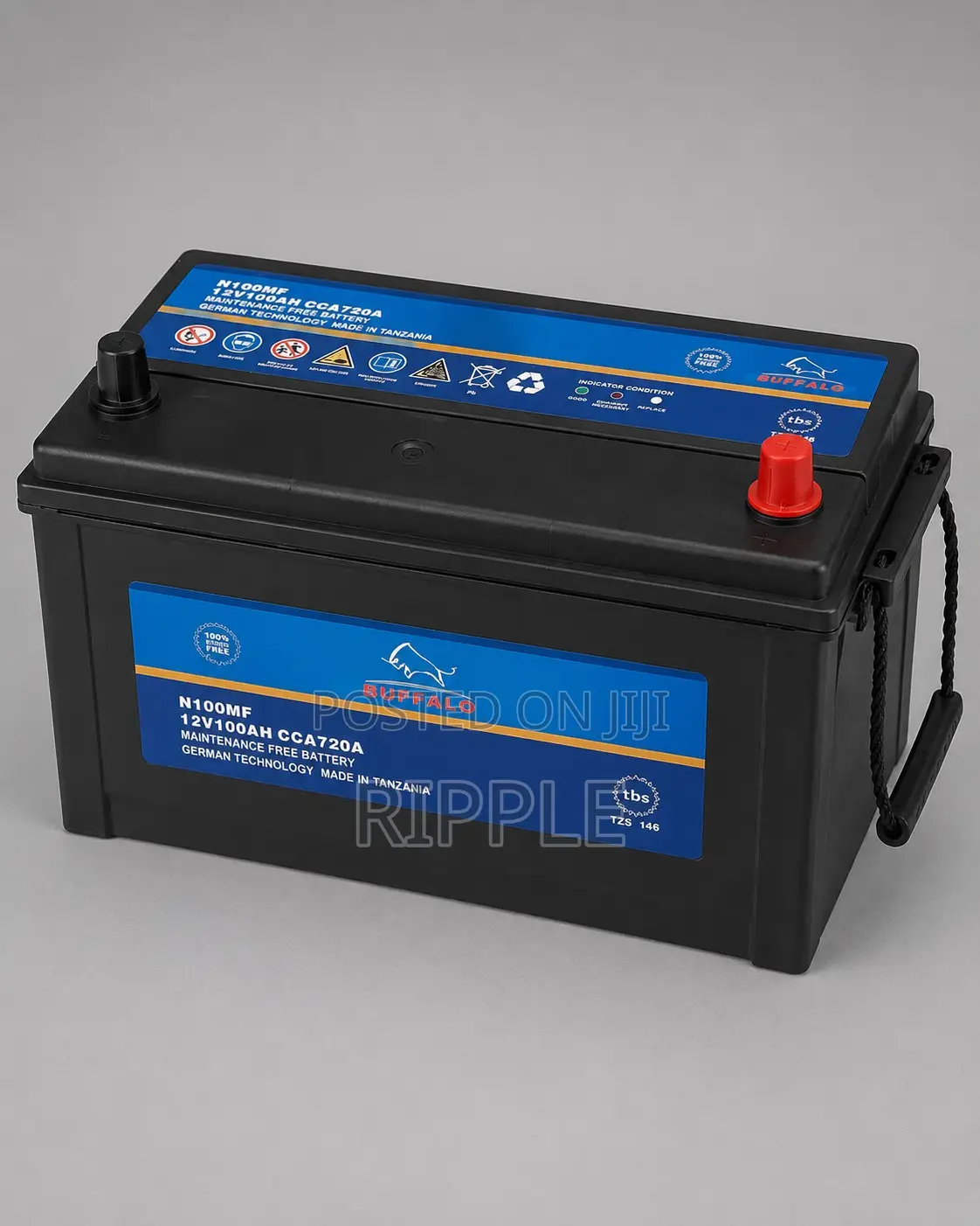 100Ah Buffalo N100 720CCA Maintenance Free Car Battery 12V