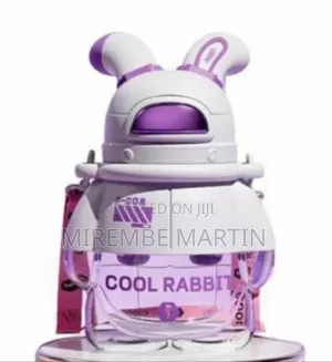 Novelty Rabbit-Shaped Water Bottle With Shoulder Strap