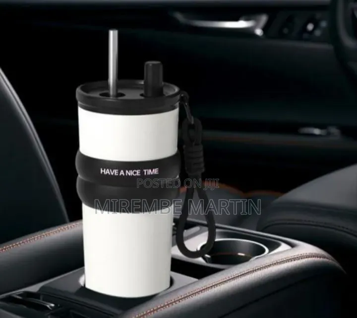 Modern Insulated Reusable Tumbler With Carry Strap