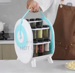 18-Jar Rotating Spice Rack Carousel Organizer | CONVENIENT