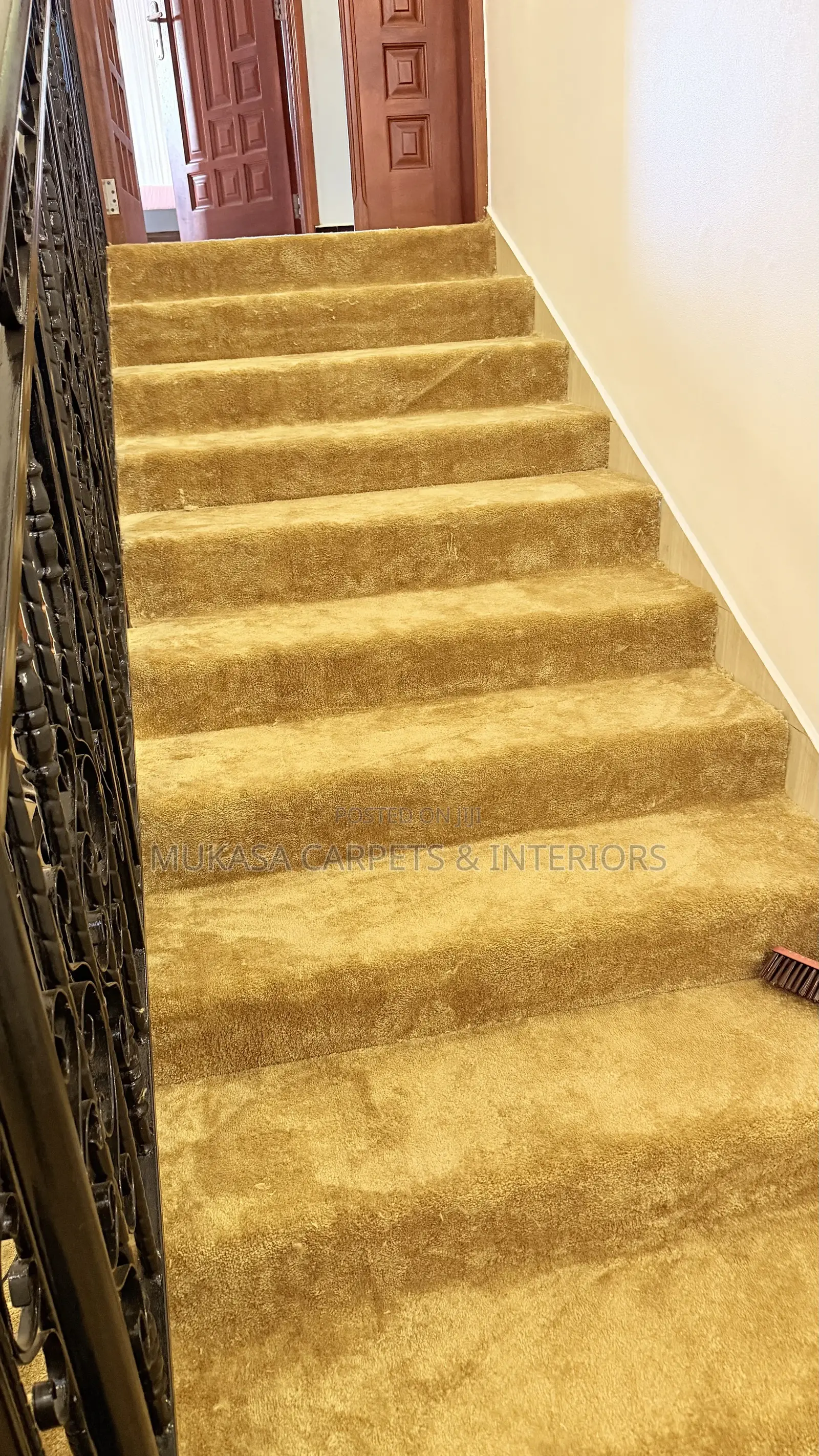 Staircase Carpet Installation Kampala – Galaxy Soft Carpet